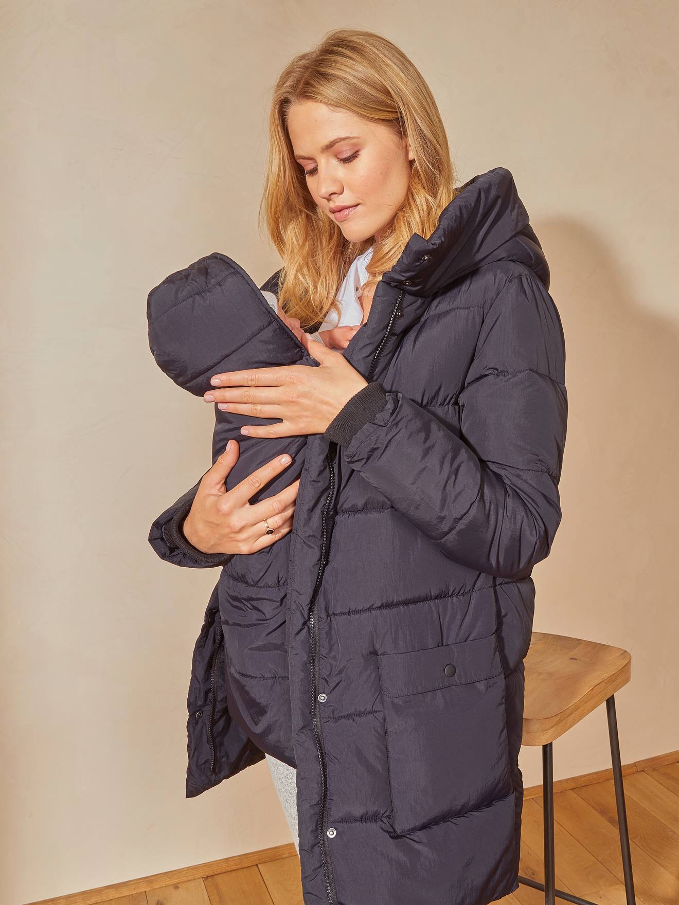 Black 3 in 1 Down Maternity Coat | Seraphine