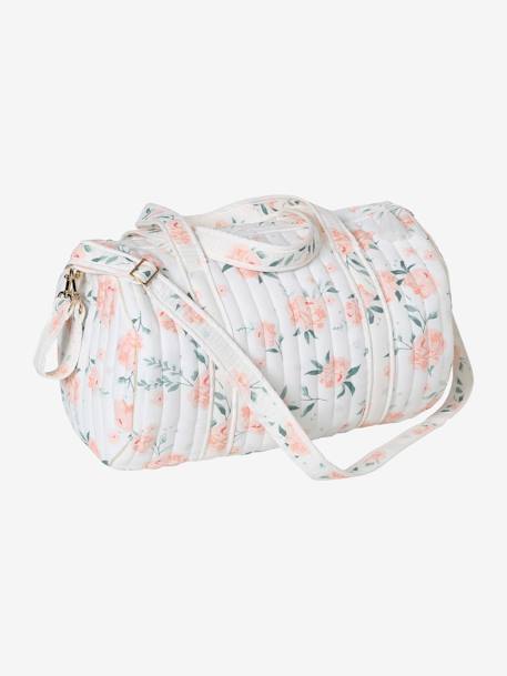 Baby Roll Changing Bag in Cotton Gauze White/Print+White/Print 