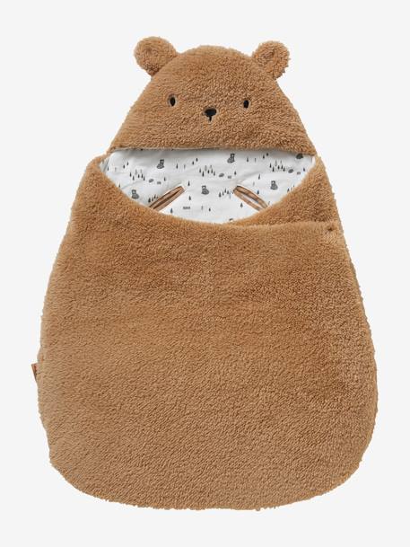 Transformable Baby Nest in Plush Fabric, Bear Beige+ecru+khaki 