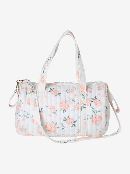 Baby Roll Changing Bag in Cotton Gauze White/Print+White/Print 
