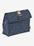 Lunch Box in Coated Cotton Dark Blue/Print 