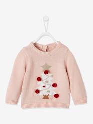 -Christmas Tree & Pompoms Jumper for Babies