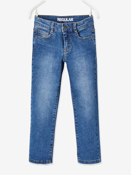 NARROW Hip, MorphologiK Straight Leg Waterless Jeans, for Boys Dark Blue+Denim Blue 