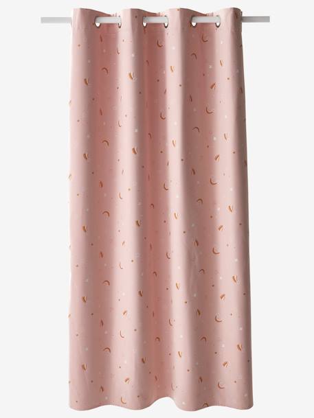 Glow-in-the-Dark Blackout Curtain, Fantasy Light Pink 