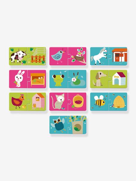 Duo Habitat Puzzle - by DJECO GREEN MEDIUM SOLID WITH DESIG 