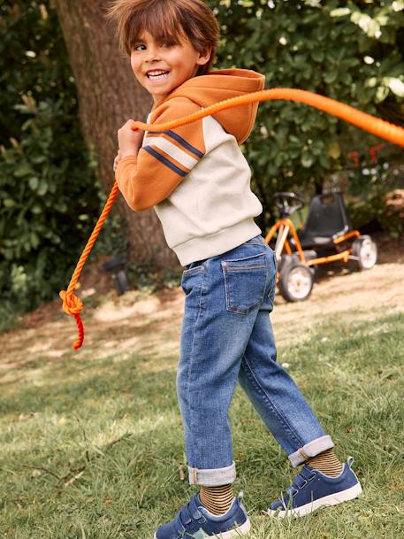 Loose-Fit Baggy Jeans, for Boys Denim Blue 