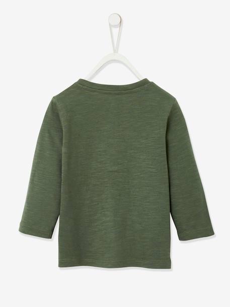 Grandad-Style Long-Sleeved Top for Baby Boys Dark Blue+Dark Green 