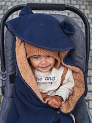 Nursery-Pushchairs & Accessories-Throw with Hood in Fleece, Plush Lining for Baby