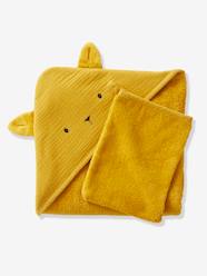 Bedding & Decor-Bathing-Bath Cape + Mitt in Organic* Cotton Gauze