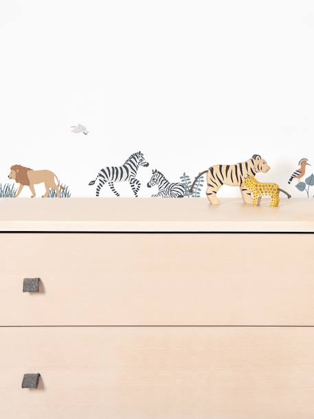 Big Five & Co. Jungle Animals, Sticker Sheet by LILIPINSO GREY DARK SOLID WITH DESIGN 