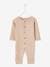 Long Sleeve Jumpsuit in Rib Knit for Babies Beige+Dark Blue+marl grey 