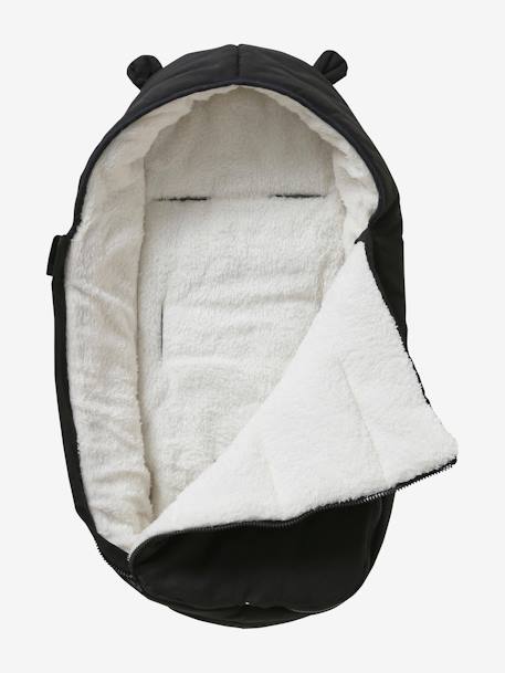 Footmuff for Baby Car Seat & Carrycot in Water-Repellent Fabric Black+Dark Blue 