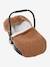 Knitted Footmuff with Polar Fleece Lining, for Car Seat Camel 