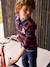 Striped 2-in-1 Effect Polo Shirt, for Boys navy blue+Red Stripes 