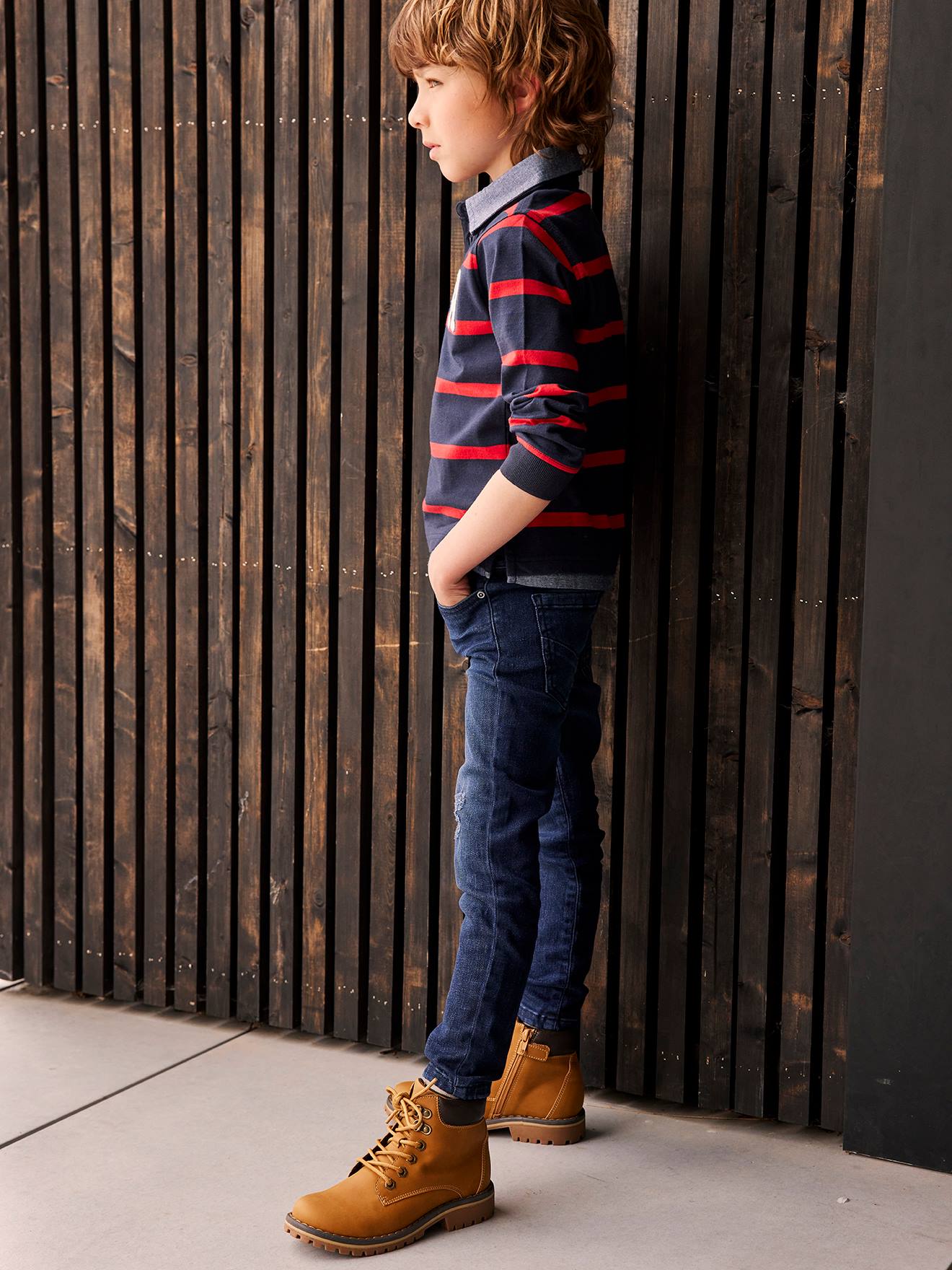 Boys store red timberlands