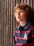 Striped 2-in-1 Effect Polo Shirt, for Boys navy blue+Red Stripes 