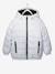 Padded Jacket with Polar Fleece Lined Hood, Reflective Effect & Recycled Fibre Padding for Boys Grey 