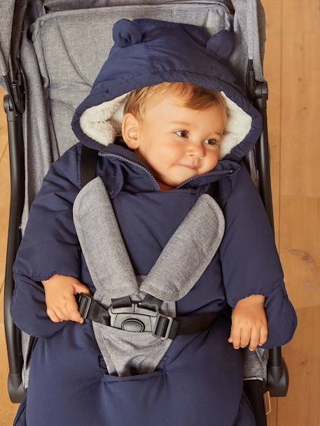 2-in-1 Pramsuit Jacket for Babies Dark Blue 