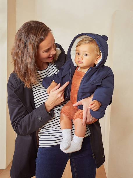 2-in-1 Pramsuit Jacket for Babies Dark Blue 