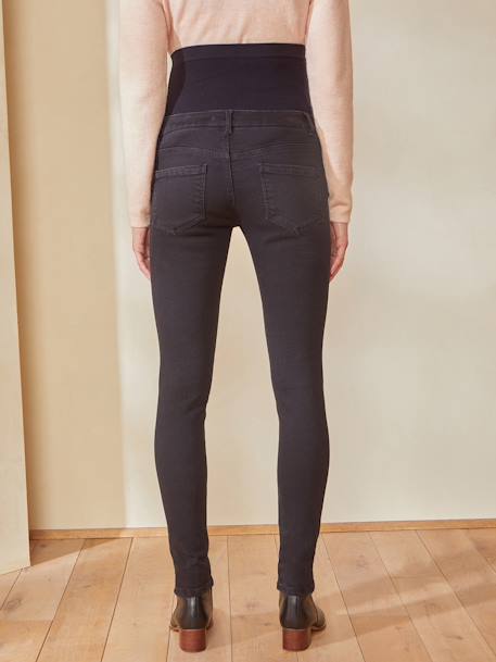 Skinny Leg Maternity Jeans with Seamless Belly-Wrap BLUE MEDIUM WASCHED+Dark Blue+Grey Anthracite 