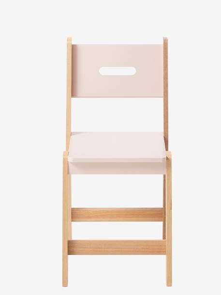 Junior Chair, Seat Height 45 cm, ARCHITEKT LINE Green/Wood+PINK MEDIUM SOLID+Wood/White 