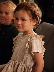 Girls-Occasion Wear Dress in Fancy Iridescent Fabric, for Girls