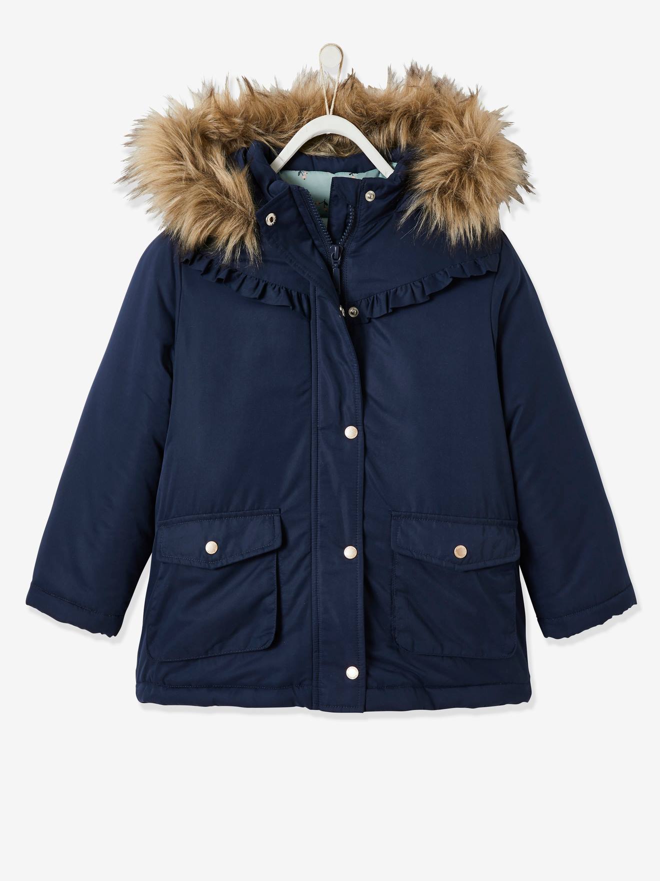 Girls clearance hooded parka