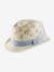 Straw-Like Borsalino for Boys BEIGE LIGHT ALL OVER PRINTED 