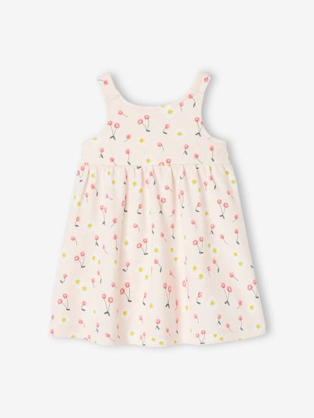 Sleeveless Dress for Babies fuchsia+PINK LIGHT ALL OVER PRINTED 