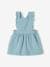 Dungaree Dress in Cotton Gauze, for Babies caramel+GREEN MEDIUM SOLID+lilac+Pink 