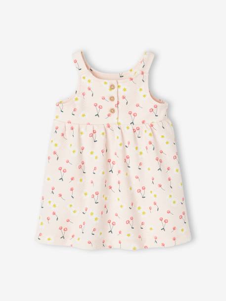 Sleeveless Dress for Babies fuchsia+PINK LIGHT ALL OVER PRINTED 