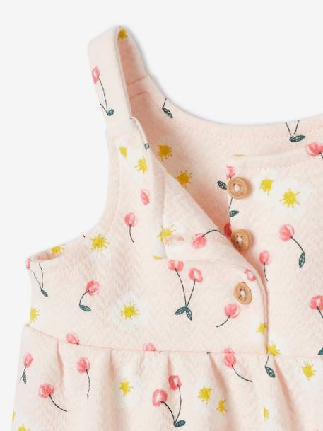 Sleeveless Dress for Babies fuchsia+PINK LIGHT ALL OVER PRINTED 