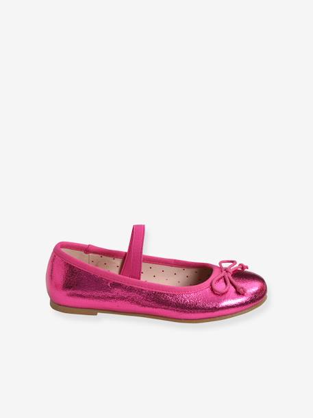 Iridescent Mary Jane Shoes for Girls PINK BRIGHT METALLIZED+Shimmery Dark Blue 