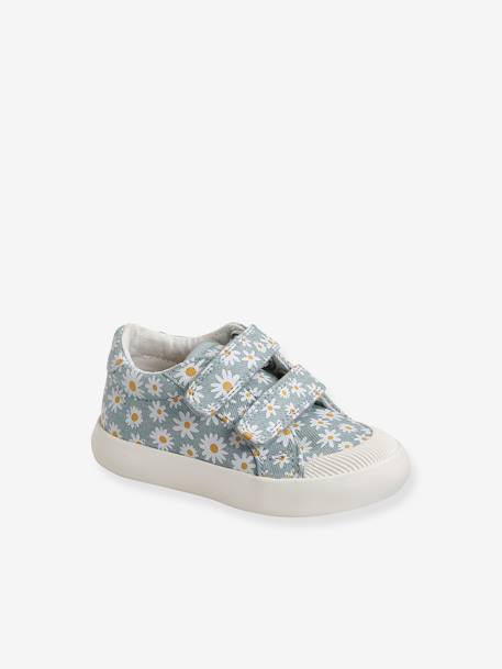 Touch-Fastening Trainers in Canvas for Baby Girls BLUE LIGHT ALL OVER PRINTED+printed pink+printed violet+White 