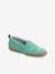 Elasticated Leather Slip-Ons for Boys GREEN BRIGHT SOLID WITH DESIG 