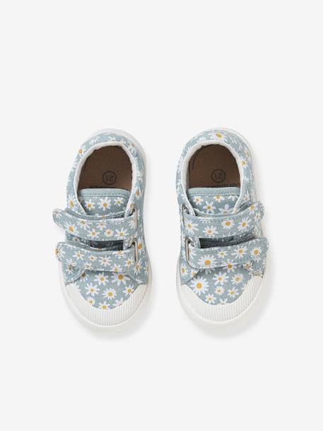 Touch-Fastening Trainers in Canvas for Baby Girls BLUE LIGHT ALL OVER PRINTED+printed pink+printed violet+White 