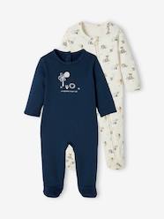 Baby-Pyjamas-Pack of 2 Fleece Sleepsuits for Babies
