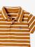 Baby Boys' Beach Playsuit with Polo Shirt Collar BROWN MEDIUM STRIPED+Dark Blue Stripes 