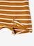 Baby Boys' Beach Playsuit with Polo Shirt Collar BROWN MEDIUM STRIPED+Dark Blue Stripes 