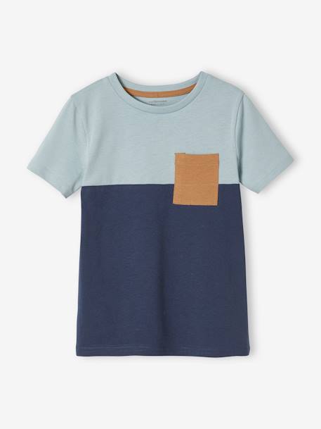 Colourblock T-Shirt for Boys azure+BLUE MEDIUM SOLID WITH DESIGN+GREEN DARK SOLID WITH DESIGN+ORANGE MEDIUM SOLID WITH DESIG 