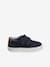 Leather Derby Shoes with Touch Fasteners for Boys BLUE DARK SOLID+BROWN MEDIUM SOLID+navy blue 