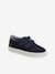 Leather Derby Shoes with Touch Fasteners for Boys BLUE DARK SOLID+BROWN MEDIUM SOLID+navy blue 