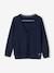 V-Neck Cardigan, 'cool life' Embroidery, for Boys BLUE DARK SOLID 