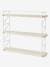 Metal & Wood 3-Level Shelving System Green+WHITE LIGHT SOLID 