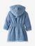 Little Dino Bathrobe for Babies BLUE DARK SOLID 