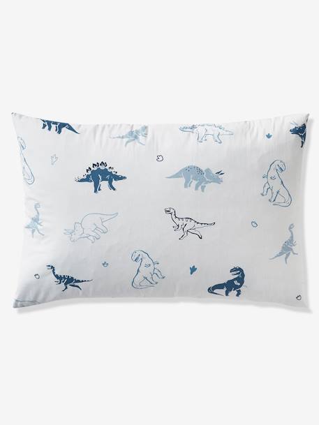 Duvet Cover & Pillowcase Set for Children, Hello Dinos, Basics WHITE LIGHT ALL OVER PRINTED 