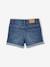 Denim Shorts with Turn-Ups, for Girls BLUE DARK WASCHED+Dark Blue 