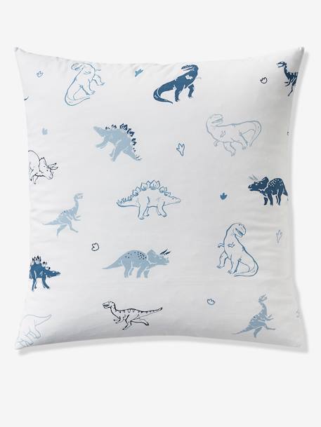 Duvet Cover & Pillowcase Set for Children, Hello Dinos, Basics WHITE LIGHT ALL OVER PRINTED 