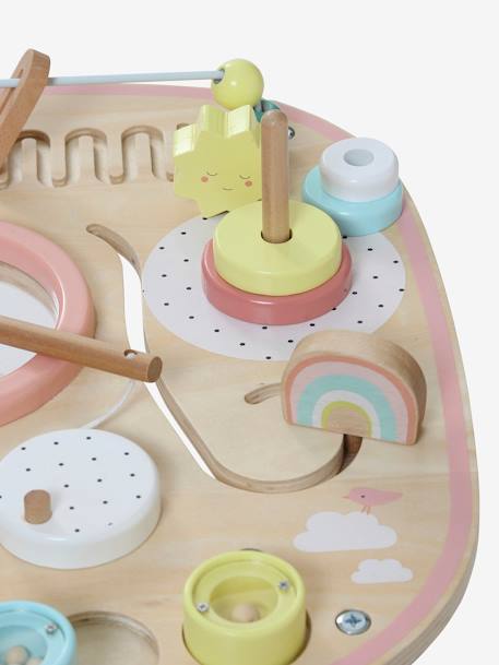 Activity Table & Musical Development - Wood FSC® Certified Multi+PINK LIGHT SOLID WITH DESIGN 