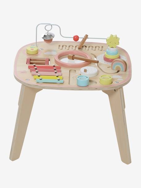 Activity Table & Musical Development - Wood FSC® Certified Multi+PINK LIGHT SOLID WITH DESIGN 